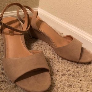 Loft suede wedge heels